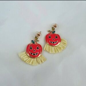 Torrid Pumpkin Fringe Stud Earrings